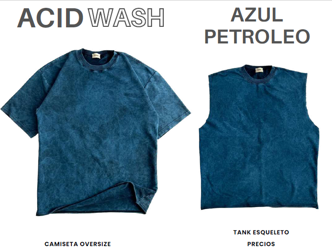 Camisetas Oversize IBK  lavado ácido 270gr.- Moda urbana, impresión de alta calidad.
