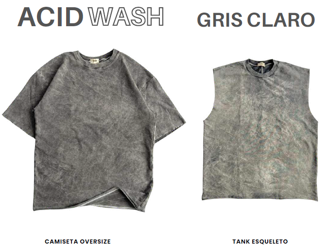 Camisetas Oversize IBK  lavado ácido 270gr.- Moda urbana, impresión de alta calidad.