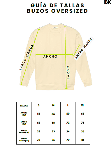Buzos Oversize IBK crew neck 320gr.- Moda urbana, impresión de alta calidad.