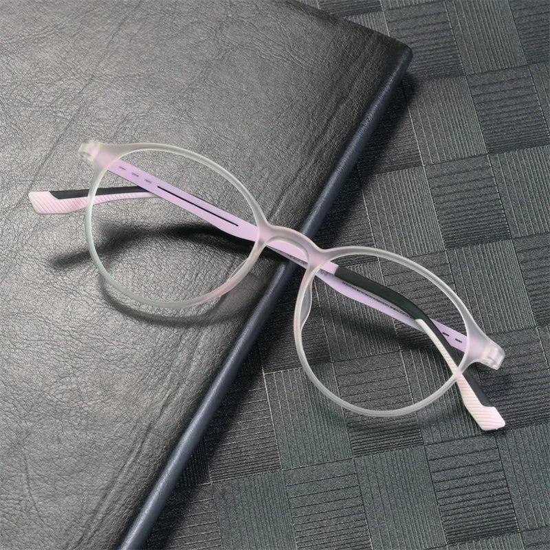 Nuevas gafas ultraligeras TR90 de aleación de titanio y goma para miopía, gafas graduadas redondas retro para hombres y mujeres.