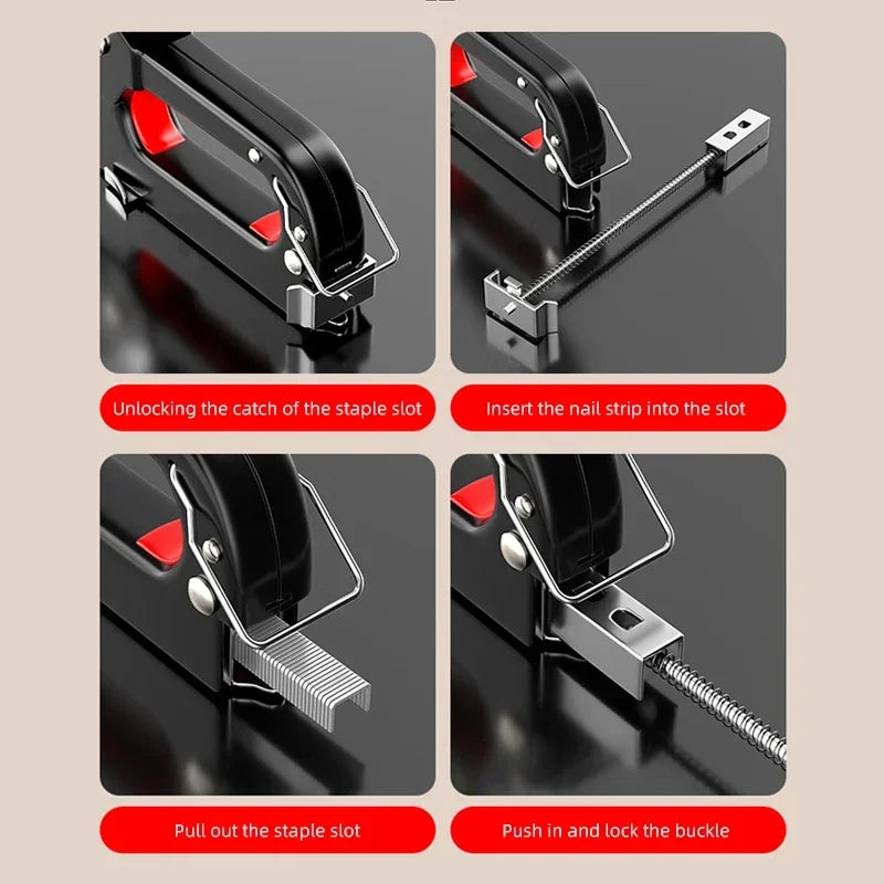 Manual Nailing Gun Light duty Home Use Code Nailing Gun Air Nail Woodworking Special Direct Staple Book Carpentry Tools U/T/N