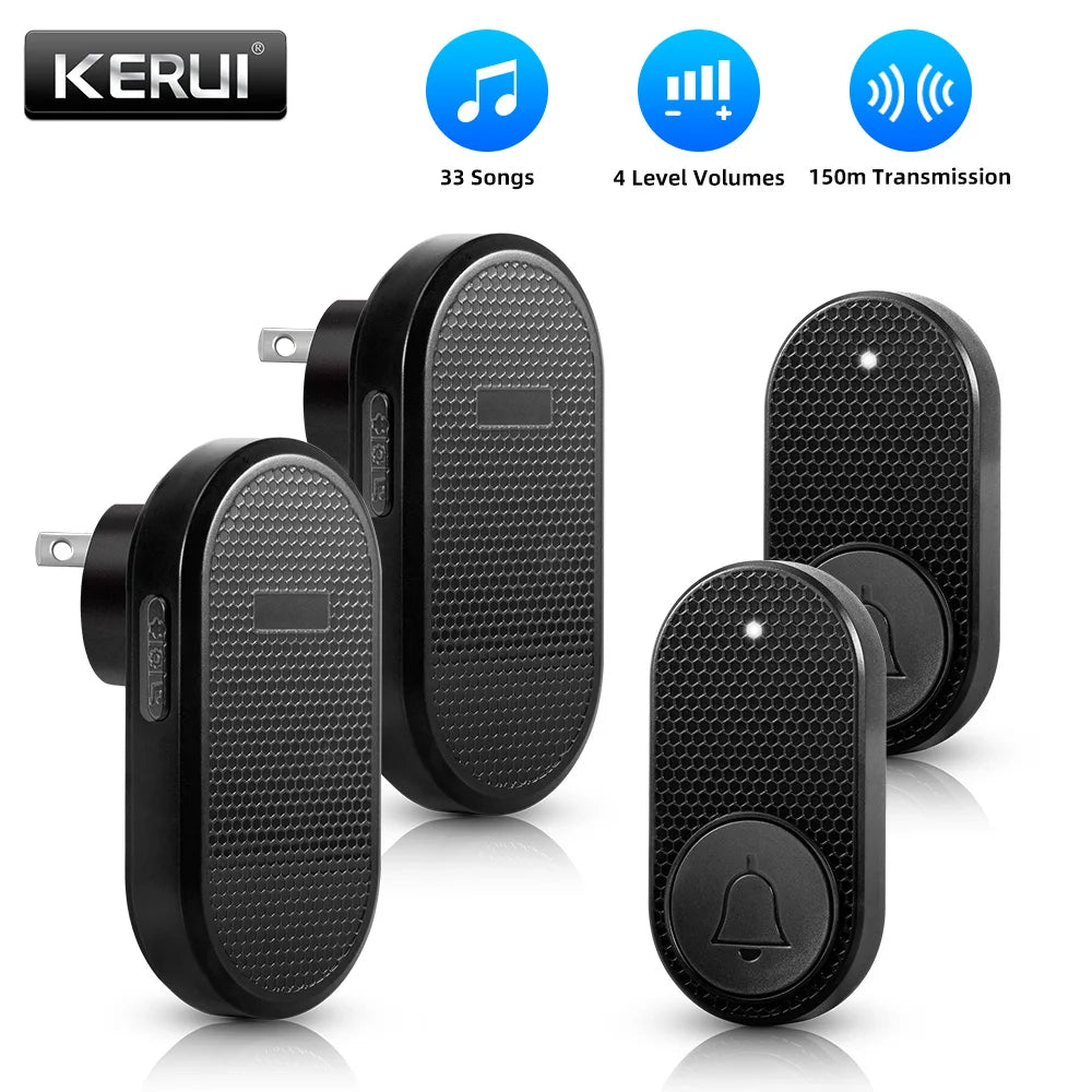 Timbre inteligente inalámbrico M558, alarma de seguridad para el hogar, 32 canciones, 4 niveles de volumen ajustable, fácil instalación.