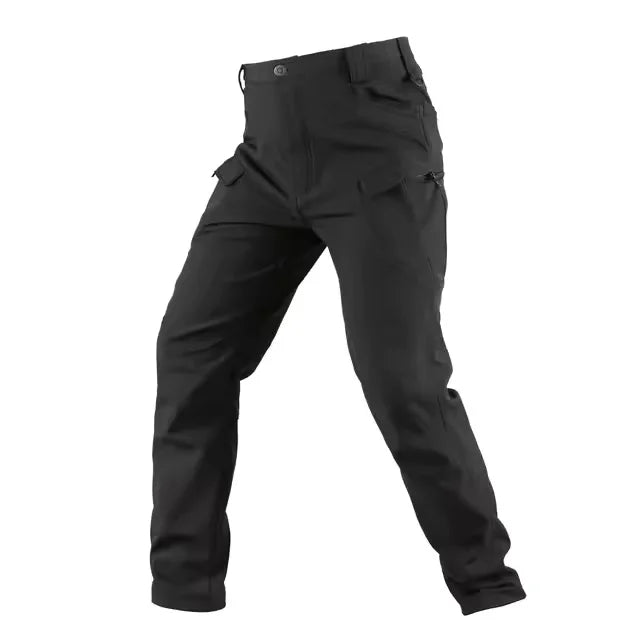 Conjunto táctico impermeable de piel de tiburón para hombre, chaqueta de combate de forro polar grueso y suave, pantalón cargo cálido a prueba de viento, conjunto de 2 piezas