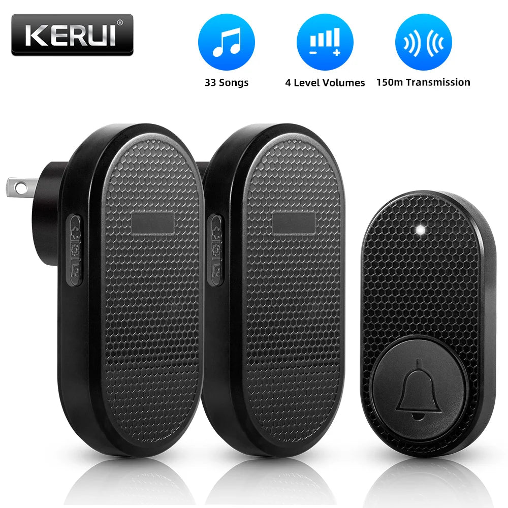 Timbre inteligente inalámbrico M558, alarma de seguridad para el hogar, 32 canciones, 4 niveles de volumen ajustable, fácil instalación.